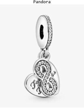 Pandora Forever Friends Heart Dangle Charm